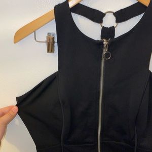 High Neck Cool Mini Dress Free People in Black